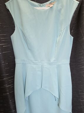 Forever 21 Sleevless Peplum Dress in Light Aqua